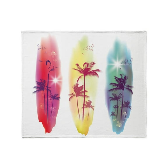 CafePress - Palm Trees Throw Blanket - Soft Fleece Throw Blanket, 50"x60" for All Ages