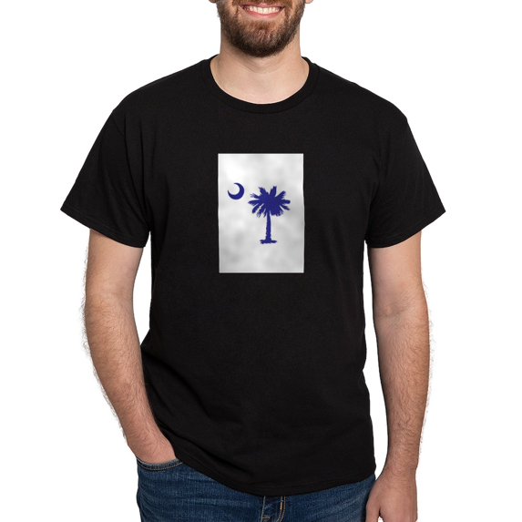 CafePress - Palmetto Tree &Amp; Crescent Moon T Shirt - Men's Classic Graphic Cotton T-Shirt