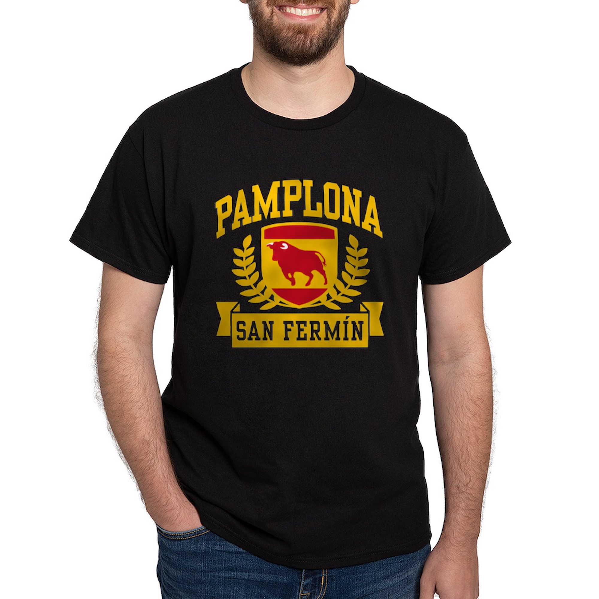 CafePress - Pamplona San Fermin Dark T Shirt - 100% Cotton T-Shirt - image 1 of 4