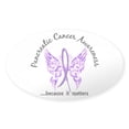 thumbnail image 1 of CafePress - Pancreatic Cancer Butterfly 6.1 - Sticker (Oval), 1 of 1