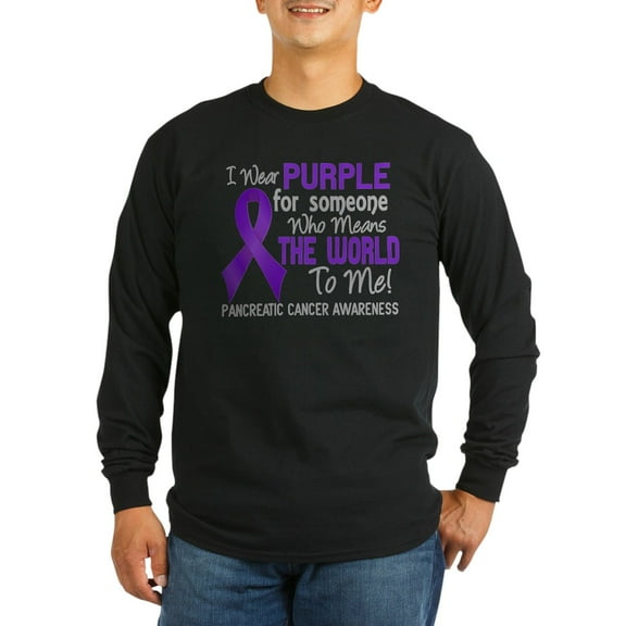 CafePress - Pancreatic Cancer Meanswo Long Sleeve Dark T Shirt - Long Sleeve Dark T-Shirt