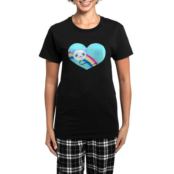 CafePress - Panda Balloon Women's Dark Pajamas - Women's Short Sleeve Print T-Shirt and Pants Dark Cotton Pajama Set