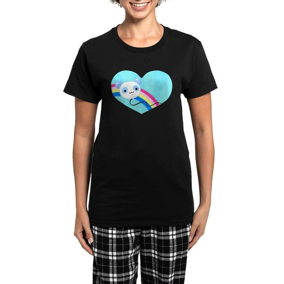CafePress - Panda Balloon Women's Dark Pajamas - Women's Short Sleeve Print T-Shirt and Pants Dark Cotton Pajama Set