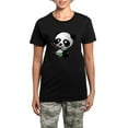 thumbnail image 1 of CafePress - Panda Rice Black Women's Dark Pajamas - Women's Short Sleeve Print T-Shirt and Pants Dark Cotton Pajama Set, 1 of 7