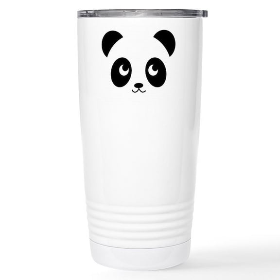 CafePress - Panda Smile Copy Mugs - Insulated Stainless Steel Travel Tumbler 20 oz.