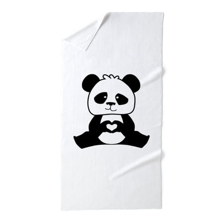 CafePress - Panda's Hands Showing Love - Large Beach Towel, Soft 30"x60" Towel with Unique Design