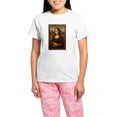 thumbnail image 1 of CafePress - Pandemic Mona Lisa Pajamas - Women's Short Sleeve Print T-Shirt and Pants Light Cotton Pajama Set, 1 of 7