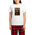 thumbnail image 1 of CafePress - Pandemic Mona Lisa Pajamas - Women's Short Sleeve Print T-Shirt and Pants Light Cotton Pajama Set, 1 of 7