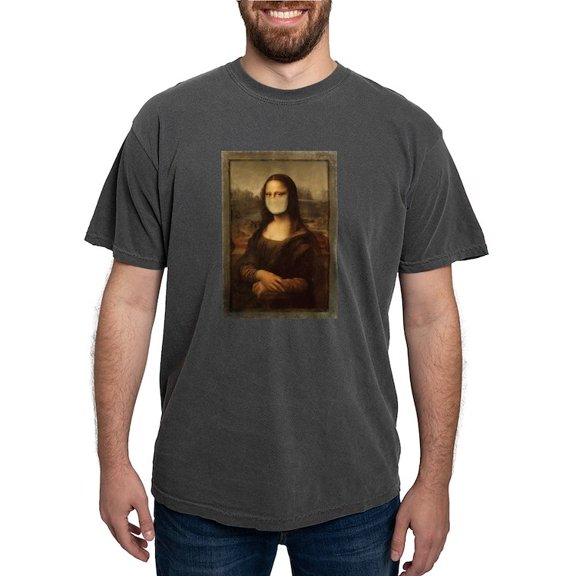 CafePress - Pandemic Mona Lisa T Shirt - Mens Comfort Colors Shirt