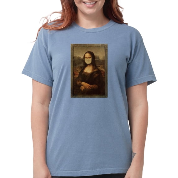 CafePress - Pandemic Mona Lisa T Shirt - Womens Comfort Colors® Shirt
