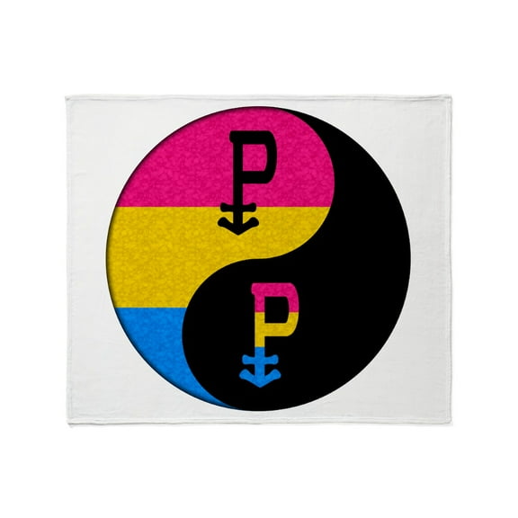 CafePress - Pansexual Yin And Yang Throw Blanket - Soft Fleece Throw Blanket, 50"x60" for All Ages