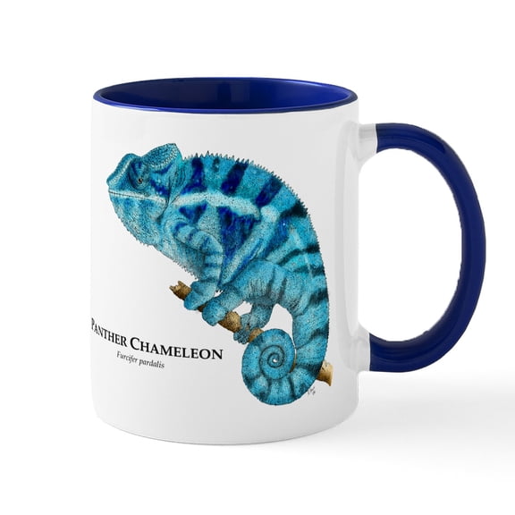 CafePress - Panther Chameleon Mug - 11 oz Ceramic Mug - Novelty Coffee Tea Cup