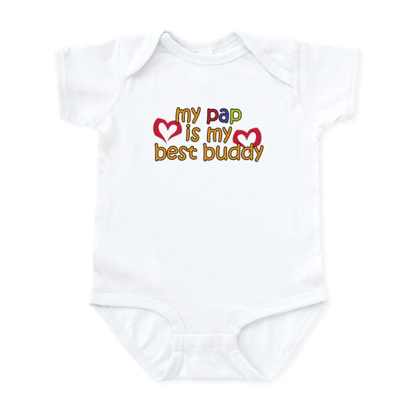 CafePress - Pap Is My Best Buddy Infant Bodysuit - Baby Light Bodysuit, Size Newborn - 24 Months