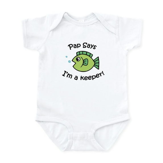 CafePress - Pap Says I'm A Keeper! Infant Bodysuit - Baby Light Bodysuit, Size Newborn - 24 Months