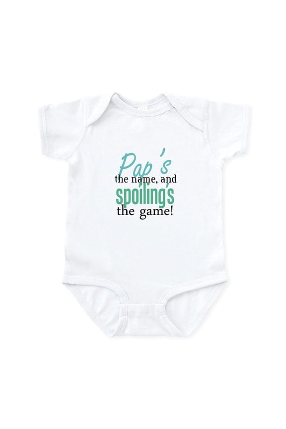 - Pap's The Name, And Spoiling's The Game! Infant Bo - Baby Light Bodysuit, Size Newborn - 24 Months