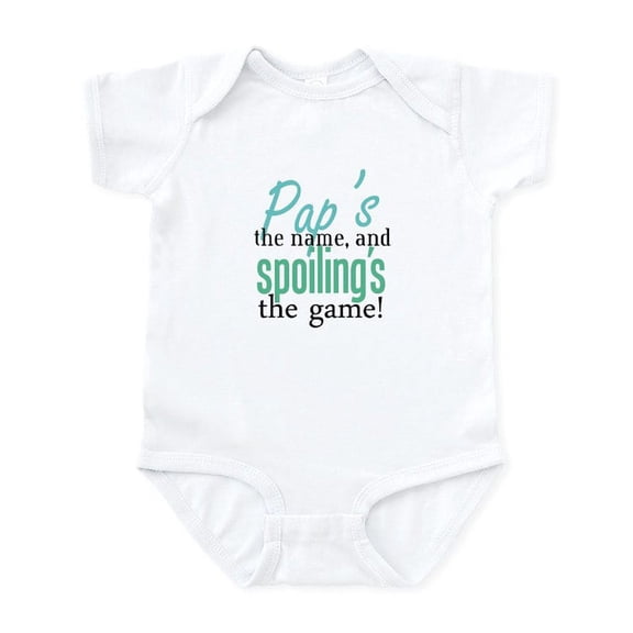 CafePress - Pap's The Name, And Spoiling's The Game! Infant Bo - Baby Light Bodysuit, Size Newborn - 24 Months