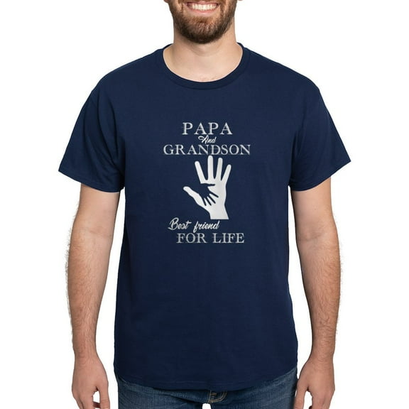 CafePress - Papa And Grandson T Shirt - Men's Classic Graphic Cotton T-Shirt