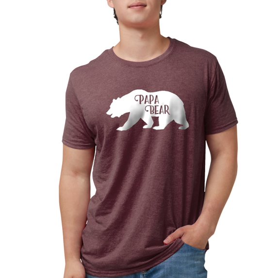 CafePress - Papa Bear Family Collection T Shirt - Mens Tri-blend T-Shirt