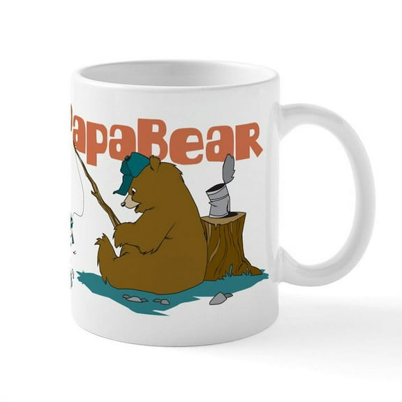 CafePress - Papa Bear Mug - 11 oz Ceramic Mug - Novelty Coffee Tea Cup