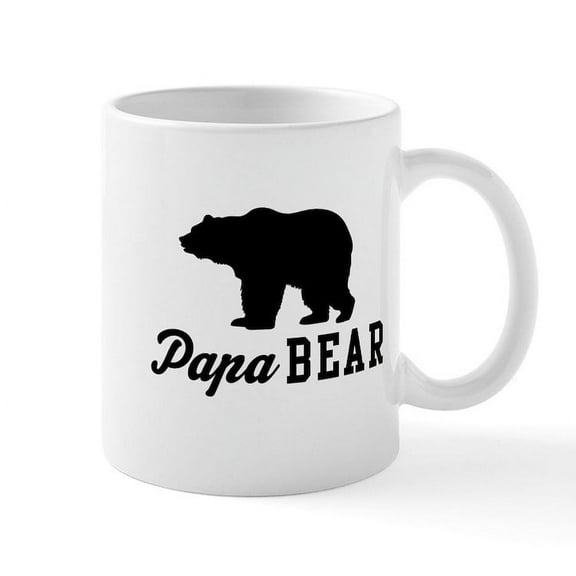 CafePress - Papa Bear Mugs - 11 oz Ceramic Mug - Novelty Coffee Tea Cup