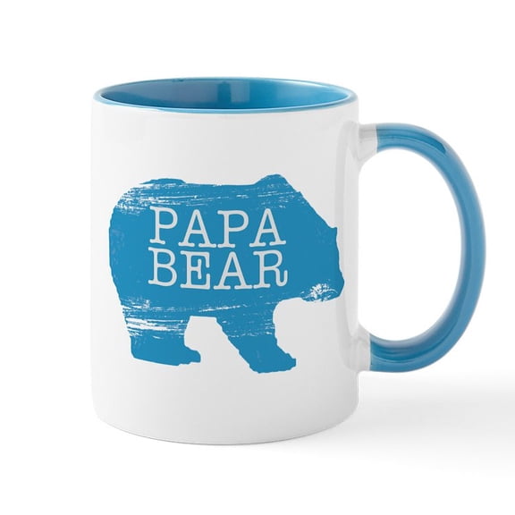 CafePress - Papa Bear Mugs - 11 oz Ceramic Mug - Novelty Coffee Tea Cup