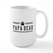CafePress - Papa Bear Mugs - 15 oz Ceramic Large White Nolvety Mug