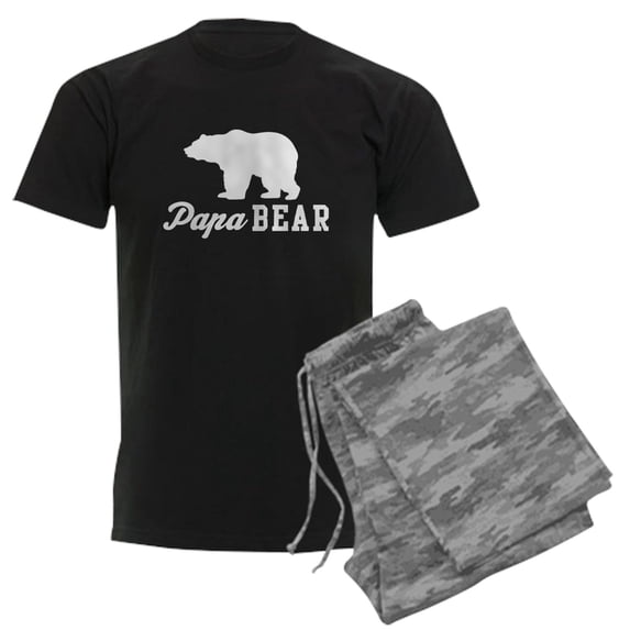 CafePress - Papa Bear Pajamas - Men's Dark Loose Fit Cotton Pajama Set