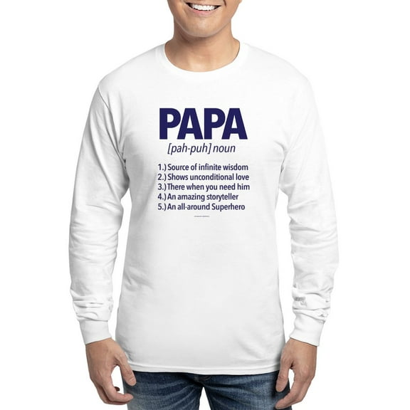 CafePress - Papa Noun Definition Long Sleeve T Shirt - Unisex Cotton Long Sleeve T-Shirt