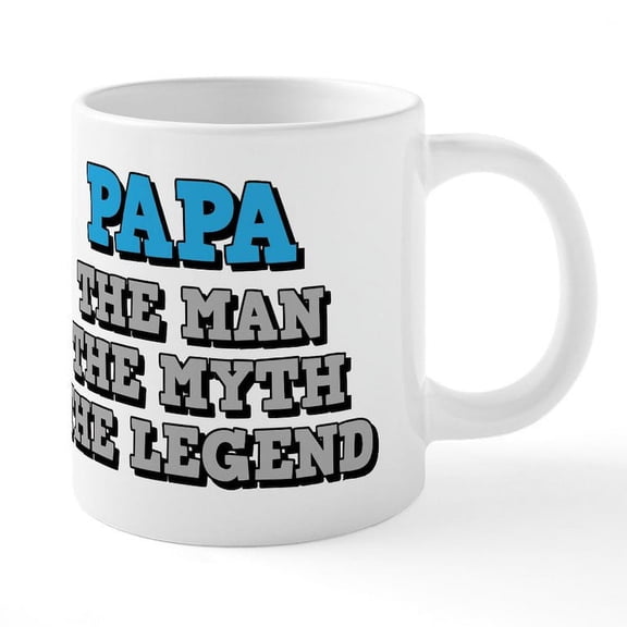 CafePress - Papa: The Man - 20 Oz White Ceramic Mega Mug