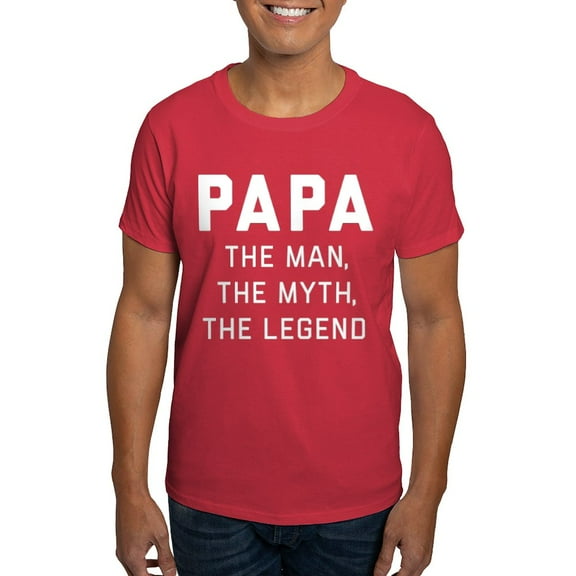 CafePress - Papa: The Man The Myth The Legend Dark T Shirt - Men's Classic Graphic Cotton T-Shirt