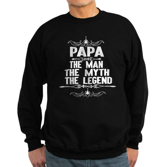 CafePress - Papa The Man The Myth The Legend Sweatshirt - Classic Crew Neck Sweatshirt