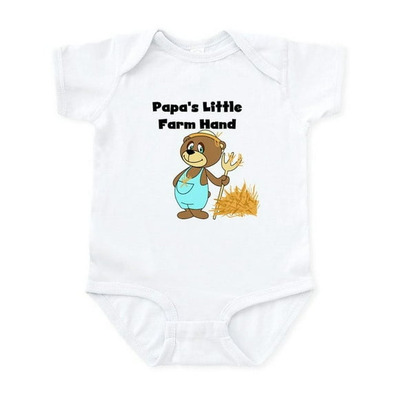CafePress - Papa's Little Farmhand Infant Bodysuit - Baby Light Bodysuit, Size Newborn - 24 Months