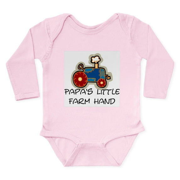 CafePress - Papas Little Farm Hand T Shirts And Gifts. Body Su - Long Sleeve Cotton Baby Bodysuit