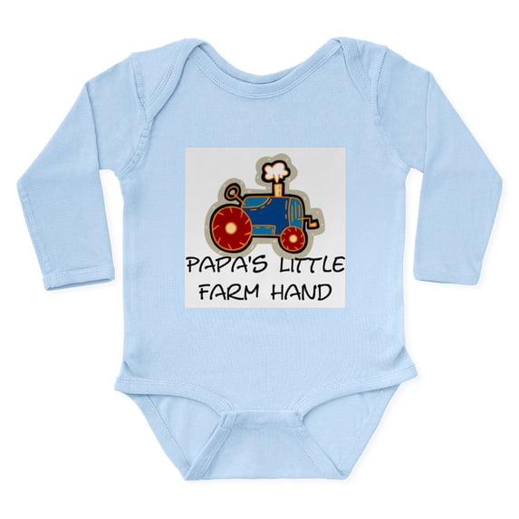 CafePress - Papas Little Farm Hand T Shirts And Gifts. Body Su - Long Sleeve Cotton Baby Bodysuit
