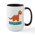 thumbnail image 1 of CafePress - Papasaurus - 15 oz Ceramic Large White Novelty Mug, 1 of 4