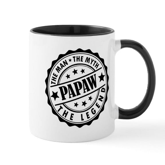 CafePress - Papaw The Man The Myth The Legend Mugs - 11 oz Ceramic Mug - Novelty Coffee Tea Cup
