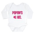 thumbnail image 1 of CafePress - Papaw's #1 Girl Body Suit - Long Sleeve Cotton Baby Bodysuit, 1 of 4