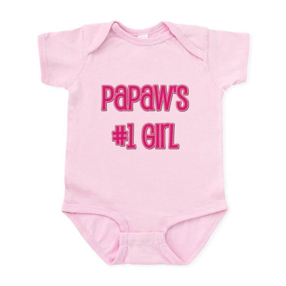 CafePress - Papaw's #1 Girl Infant Bodysuit - Baby Light Bodysuit, Size Newborn - 24 Months