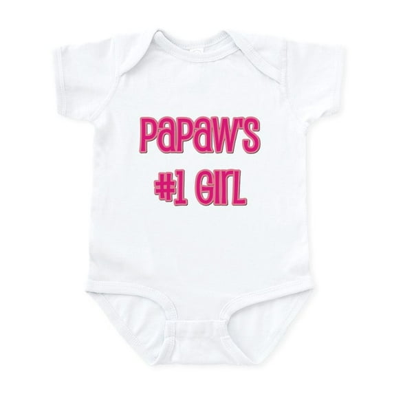 CafePress - Papaw's #1 Girl Infant Bodysuit - Baby Light Bodysuit, Size Newborn - 24 Months