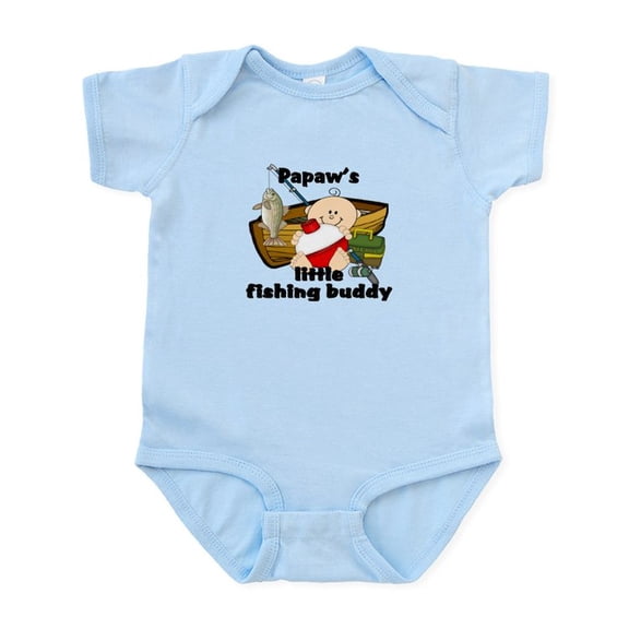CafePress - Papaw's Fishing Buddy Infant Bodysuit - Baby Light Bodysuit, Size Newborn - 24 Months