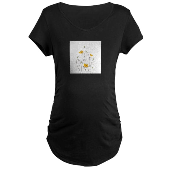CafePress - Paper Butterflies Maternity T Shirt - Maternity Dark T-Shirt