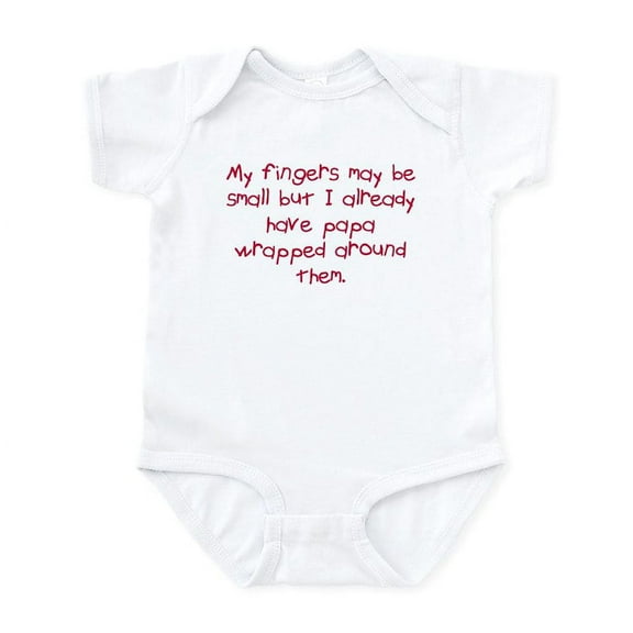 CafePress - Papp Wrapped Around Fingers Infant Bodysuit - Baby Light Bodysuit, Size Newborn - 24 Months