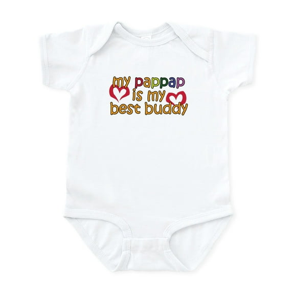 CafePress - Pappap Is My Best Buddy Infant Bodysuit - Baby Light Bodysuit, Size Newborn - 24 Months