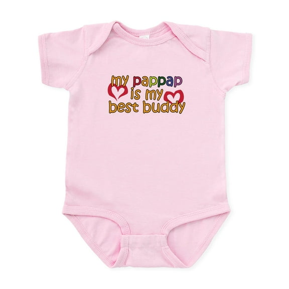 CafePress - Pappap Is My Best Buddy Infant Bodysuit - Baby Light Bodysuit, Size Newborn - 24 Months