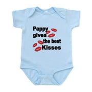 CafePress - Pappy Gives The Best Kisses Body Suit - Baby Light Bodysuit, Size Newborn - 24 Months