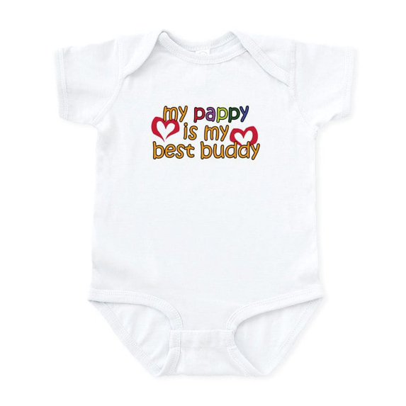 CafePress - Pappy Is My Best Buddy Infant Bodysuit - Baby Light Bodysuit, Size Newborn - 24 Months