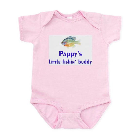 CafePress - Pappy's Fishin Buddy Infant Bodysuit - Baby Light Bodysuit, Size Newborn - 24 Months