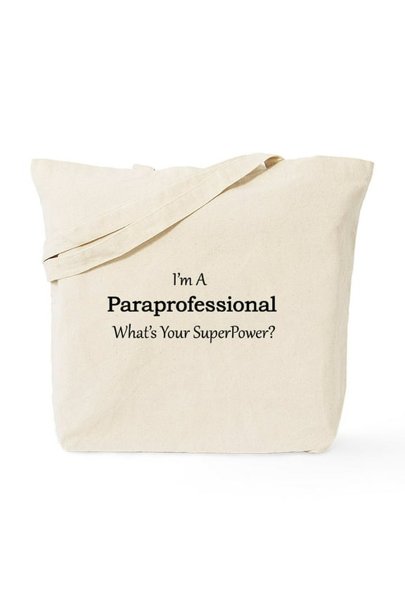 - Paraprofessional Tote Bag - Unisex Canvas Tote Bag, Beige, 1-Piece
