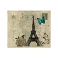 thumbnail image 1 of CafePress - Paris Eiffel Tower Butterfly Damask Throw Blanket - Soft Fleece Throw Blanket, 50"x60" for All Ages, 1 of 2
