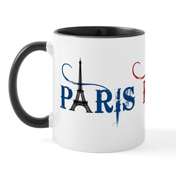 CafePress - Paris France Mug - 11 oz Ceramic Mug - Novelty Coffee Tea Cup